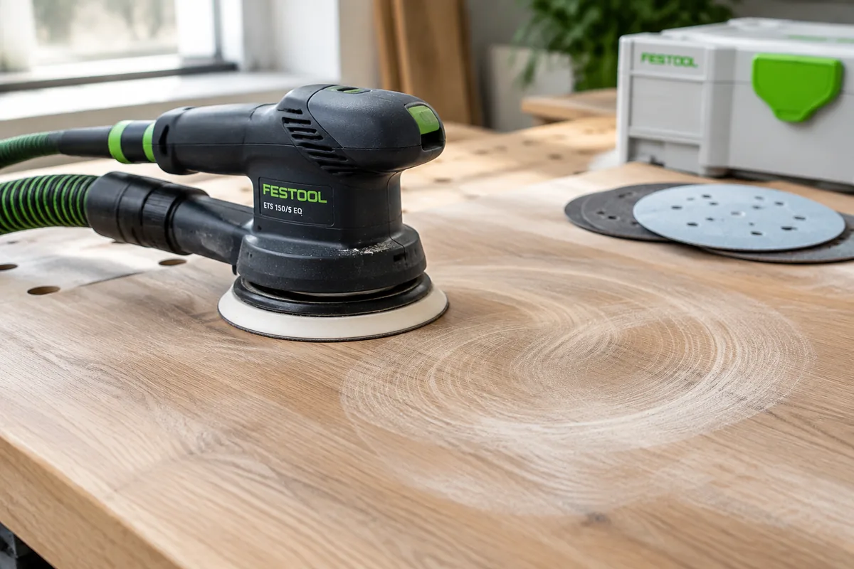 Ponceuse excentrique Festool qui laisse des traces circulaires sur le bois : quelles solutions ?
