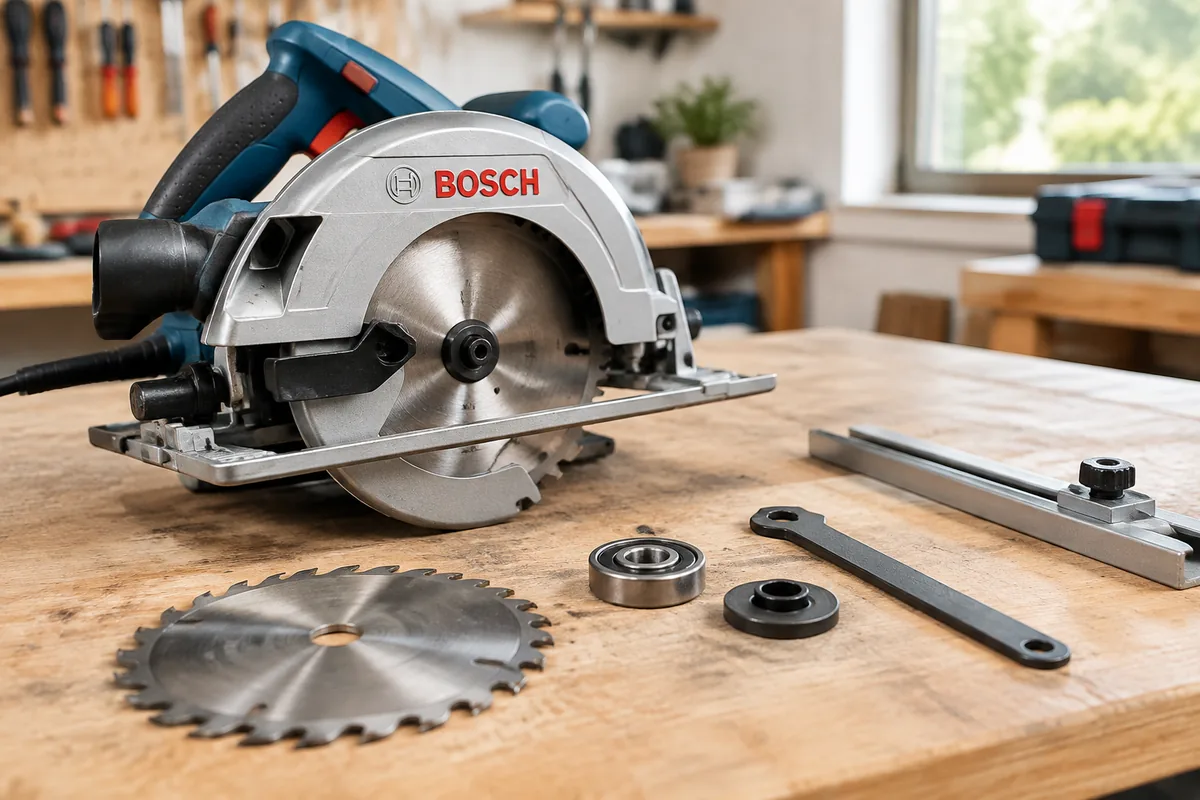Quelle pièce remplacer lorsque la scie circulaire Bosch ne coupe plus droit ?